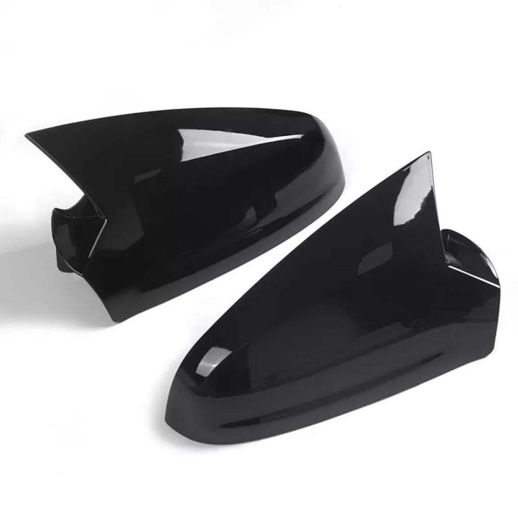 Glossy Black Pair Side Mirror Cover For Vauxhall For Opel Astra H MK5 Door 2004-2009 Glossy Black Rearview Mirror Cap Cover