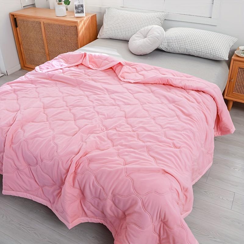 1pc Summer Lightweight Cool Quilt, Multiple Colors Available, Soft & Breathable Bedding For Bedroom, Guest Room, Travel, Contemp