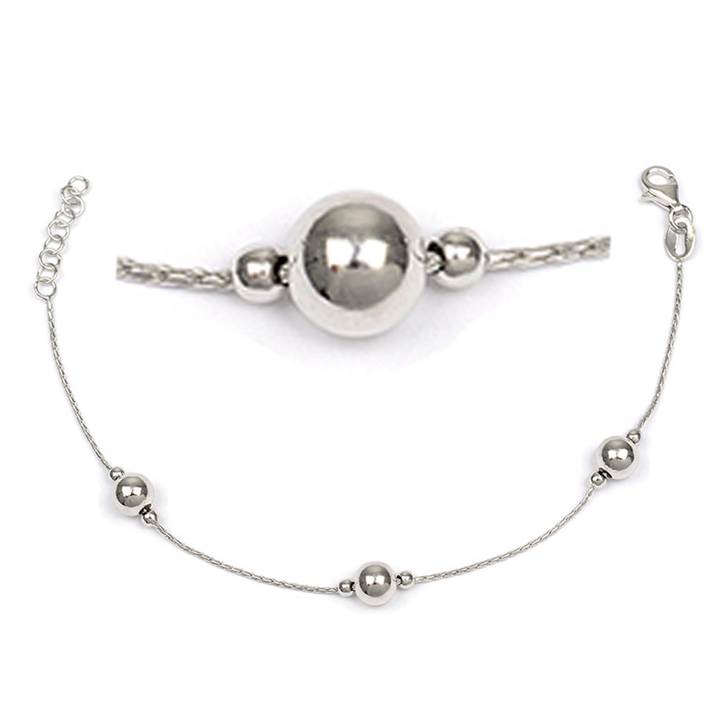 Les Trésors De Lily [R3721] - Silver 'Marbles' Bracelet (rhodium) - 6 Mm