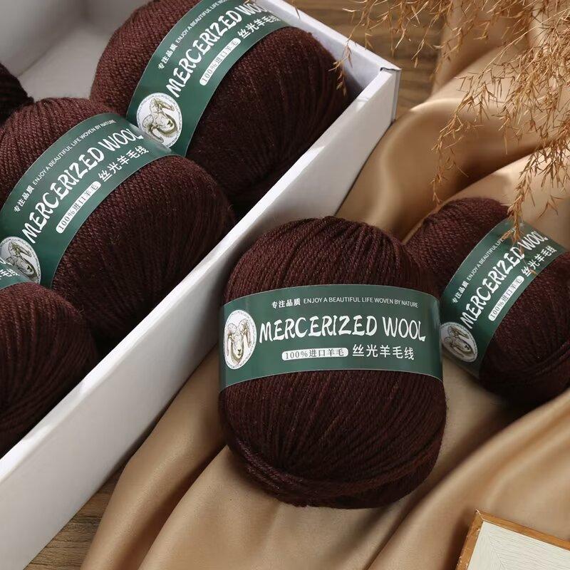 Mercerized Wool Medium And Thick Thread Group 290 Pure Wool Thread Hand-Woven Hat, Scarf Material Pack One Catty
