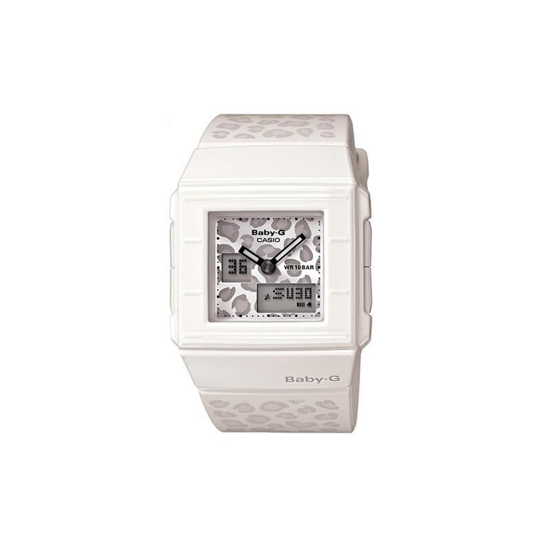 

Casio BABY-G series, popular and sexy trendy leopard print small square, double display of hands and numbers, LED lighting, quartz BGA-200LP-7E