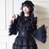 2025 Autumn Gothic Lolita Night Heron Lace Princess Sleeve Anime Cosplay Top