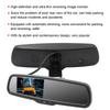 4.3inch Car Rearview Mirror Auto Dimming Monitor With Bracket Black