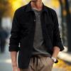 Spring Fall Daily Leisure Mens Shirts Corduroy Solid Color Pockets Button-Up Shirt Jacket Men Streetwear Long Sleeve Shirt
