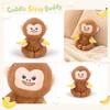 Plush Monkey Stuffed Animal Toy Soft Cuddly Sitting Monkey Doll with Banana Accessories Cute Expression Gift for Girls Birthday