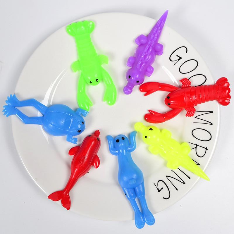 5-20Pcs Fun Soft Plastic Finger Catapult Animal Game Kids Birthday Party Gift Piñata Filler Back To School Gift Prize Pack Toys