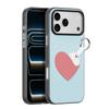 Case for iPhone 17 Pro Max - PC+Leather/PU, Blue, With Ring