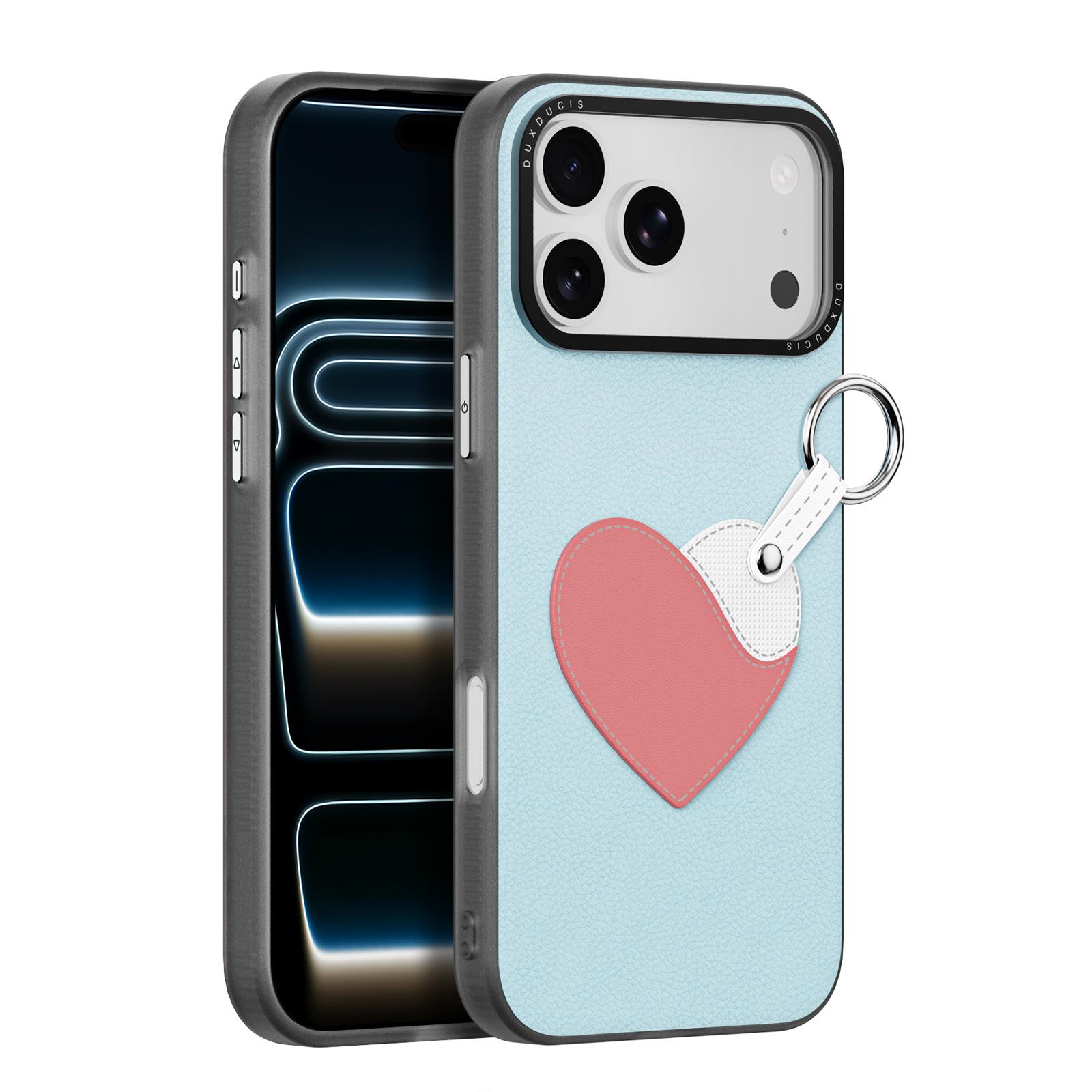 For iPhone 17 Pro Case DUX DUCIS Luvy Series PU Leather + PC Phone Case with Finger Ring/Strap