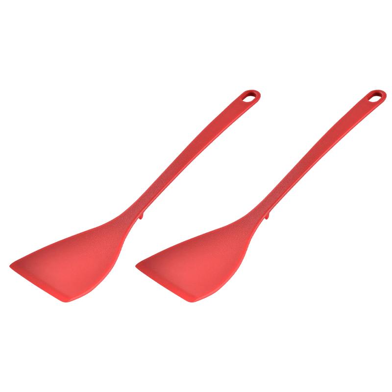 2Pcs Silicone Spatula Shovel Turner Nonstick Cooking Spatula Fried Shovel Fish Spatula Silicone Flexible Turner Kitchen Baking