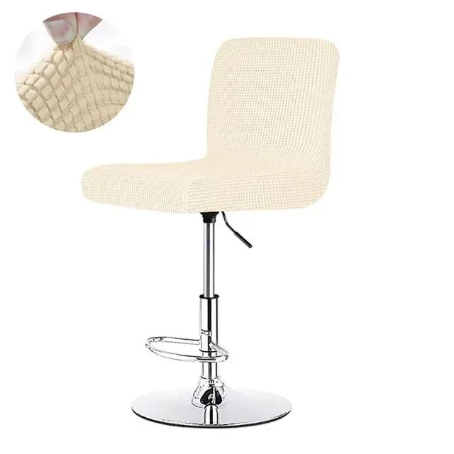 

Жаккардовые чехлы на стулья Эластичные с короткой спинкой Чехлы на барные стулья для столовой Отеля Банкетного зала Клуба Пылезащитные Декоративные чехлы 1-PCS