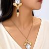 Ginkgo Leaf Fan Necklace - Trendy Luxury Design for Women, Simple Cold Style Clavicle Jewelry Set