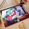 Cartoon W-World Of G-GumballS Door Mat Bath Microfiber Decorative Versatile Flannel Floor Mat Quick Dry Absorbent Non-slip Sole