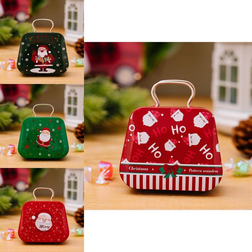 Christmas Metal Mini Candy Box With Cute Handle Perfect For Kids Holiday Gifts