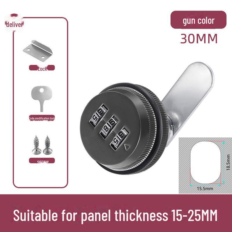 Zinc Alloy Mechanical Combination Cam Lock for File Cabinets, Electrical Boxes & Mailboxes