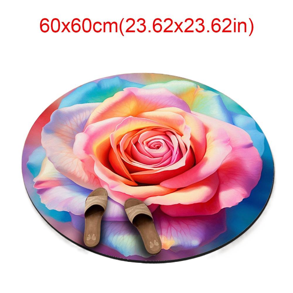 

Нескользящий коврик для пола «Пион» специальной формы, коврик для пола в ванную комнату для гостиной, чайного столика, прикроватный Style 6