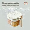 Four-Grid Kitchen Seasoning Box with Spoons