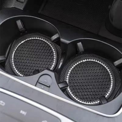 Auto Wasserbecher Untersetzer Halter Rutschfeste Diamant Strass Gummi Matte für Flaschenhalter Untersetzer Auto Innenraum Anti-Rutsch Becherhalter