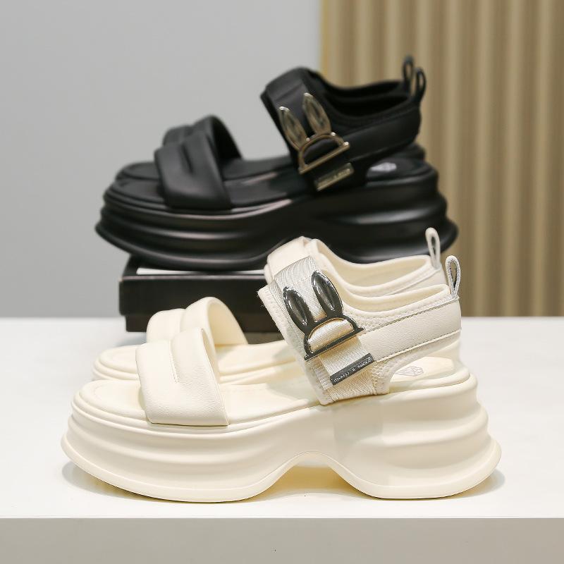 Strictly selected platform dad sandals women's new women's shoes fashion Velcro rabbit ears decoration summer popular women's sandals