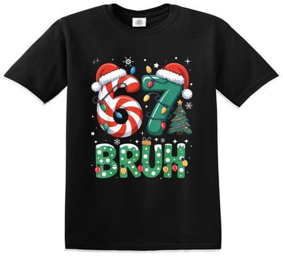 67 Sechs Sieben 6 7 Meme Weihnachten Kinder T-Shirt Lustig Neuheit Weihnachten Geschenk T-Shirt Oberteil
