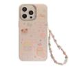 Cartoon Doodle Puppy Cat Suitable for Apple 15pro Max Mobile Phone Case Iphone14 Hanging Chain 16 Hard 13