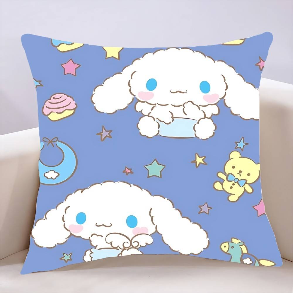 S-Sario C-Cinnamoroll Pillow Case Cushion Cover Soft Cute Throw Pillow Case For Car Sofa Pillowcase Polyester With Zipper