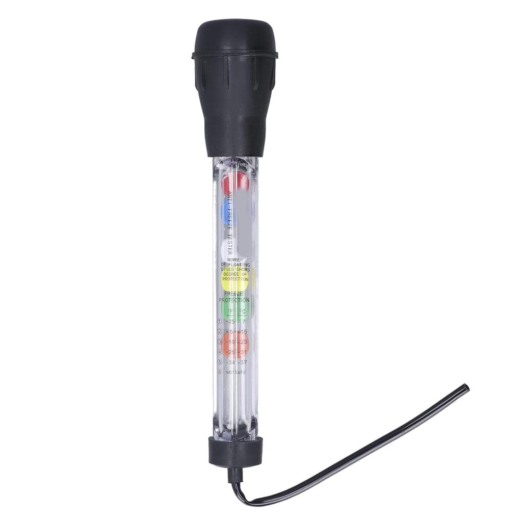 Car Hydrometer Tester for Antifreeze and Coolant, Quality Analyzer, ABS and Rubber Material, Clear Glass Pipe, Fast Detection Tool