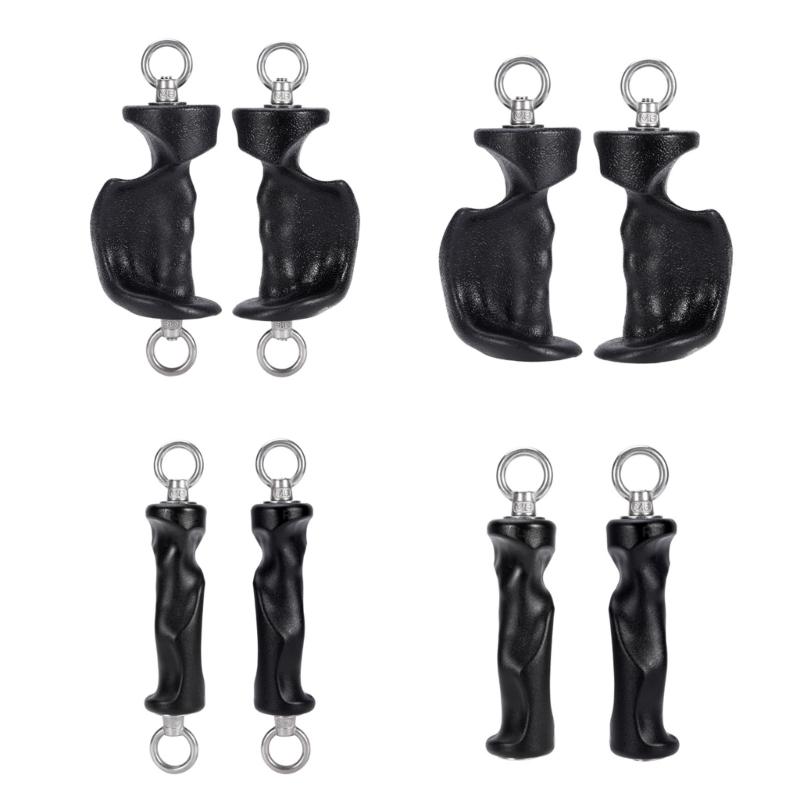 Ergonomic Workout Handles With Metal Hook Comfortable Gym Handle For Cable Machine Lat Pulldown And Rowing Exercise
