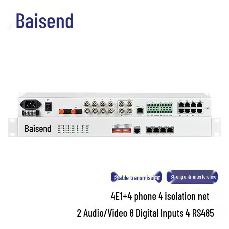 Bosende Multi-Service 4E1 Fiber Optic Multiplexer