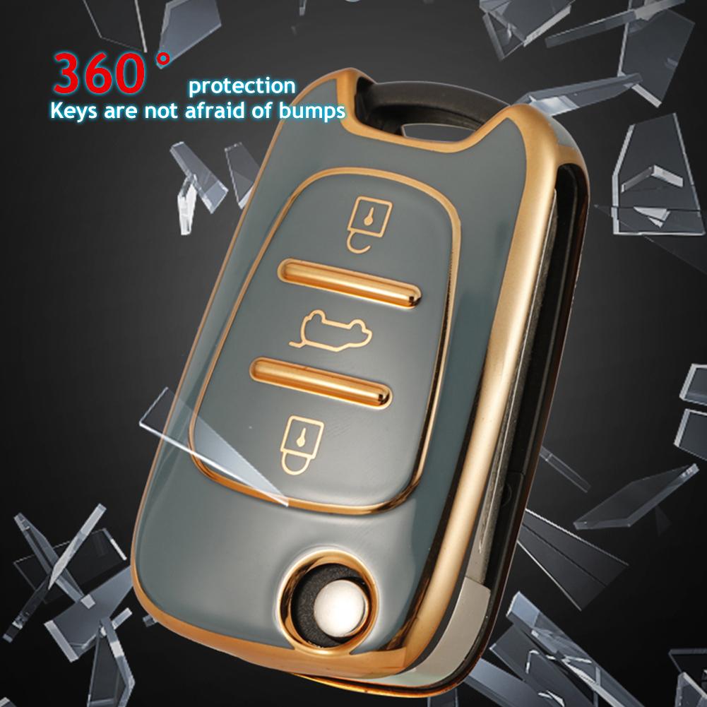 Full Protect Car Key Case For Hyundai I20 I30 Elantra Azera Veracruz Veloster Kia Rio K7 K5 Sportage Sorento Flip Remote Cover
