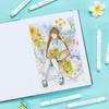 Cuaderno de Bocetos Ohuhu para Dibujo con Marcador Cubierta Negra x Rotuladores, Papel, No traspasa, (216mm 280mm)