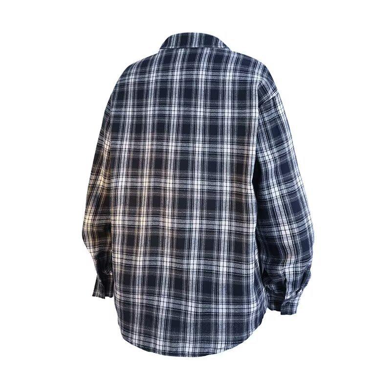 Men's Retro Plaid Long Sleeve Shirt - Trendy Casual Loose Fit for Autumn and Spring