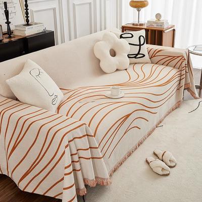 Line Chenille Sofa Cover Fabric, All-season Universal, Simple, Modern and Fashionable Full Cover Sofa Towel, High-end Sofa Blanket