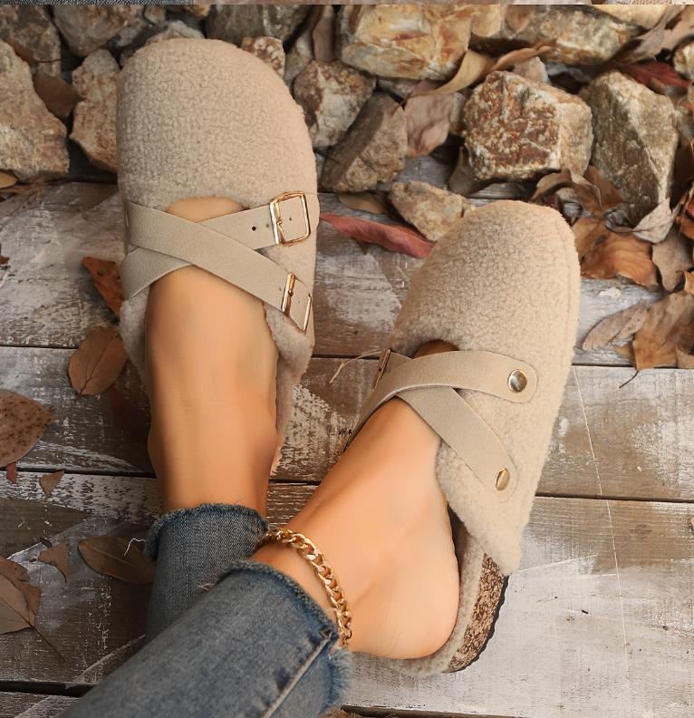 

Fashion Fashion Women Mules Shoe Arch Support Birkens Wholesale Womens Shoes Plush Velvet Warm Slippers Mix Order Female Furry Shoes 40