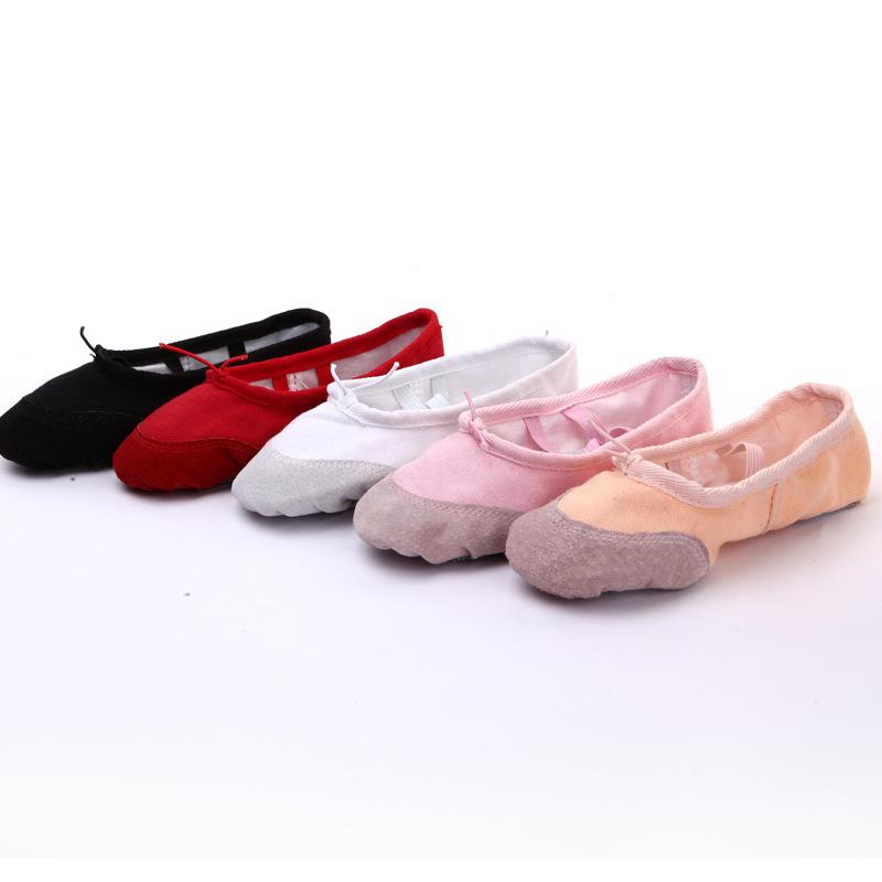 CHILDRENS GIRLS KIDS BALLET SHOES-CANVAS-SPLIT SOLE-SIZE 24-39 Gymnastics Shoes