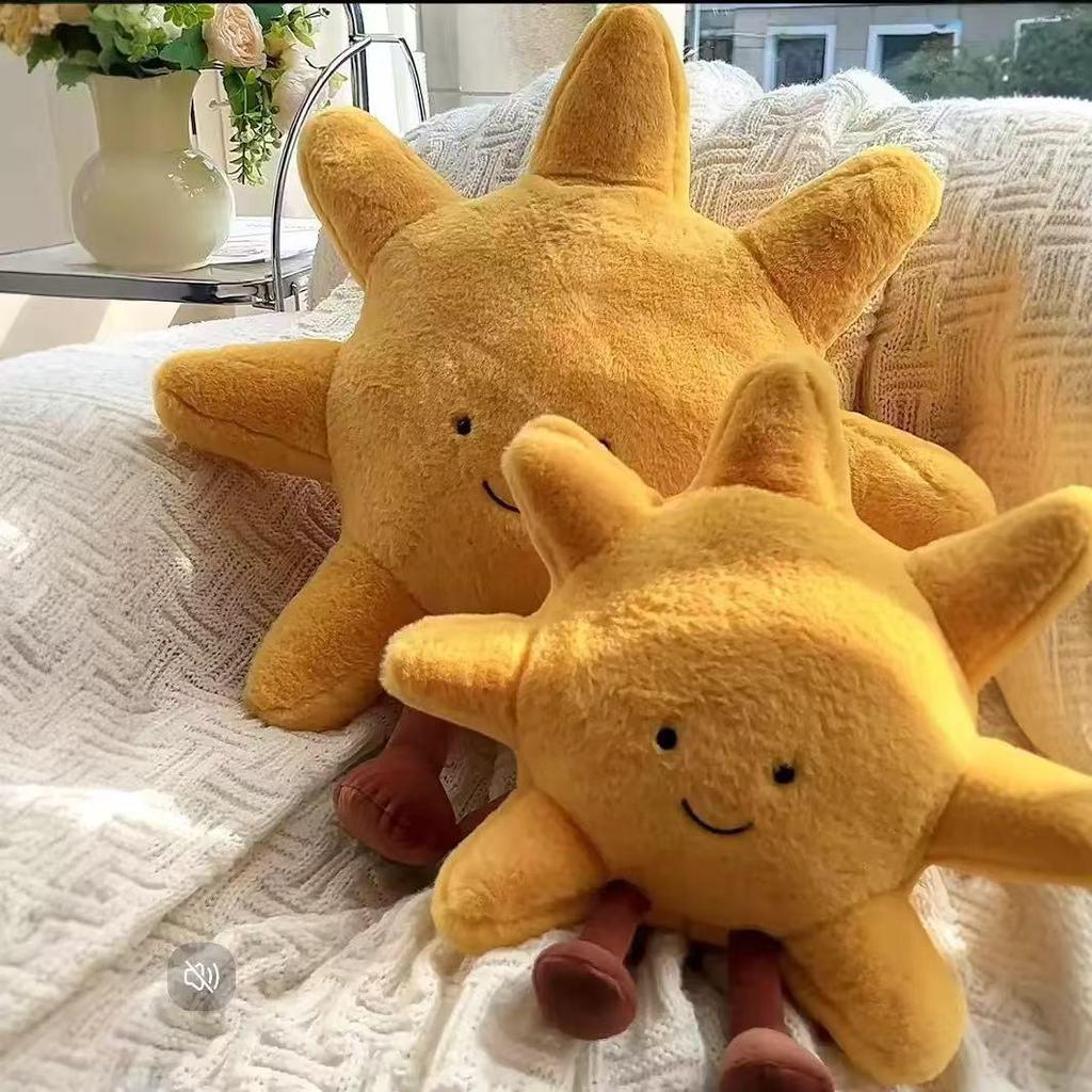 Smiling Sun Plush Pillow and Sofa Cushion for Kids