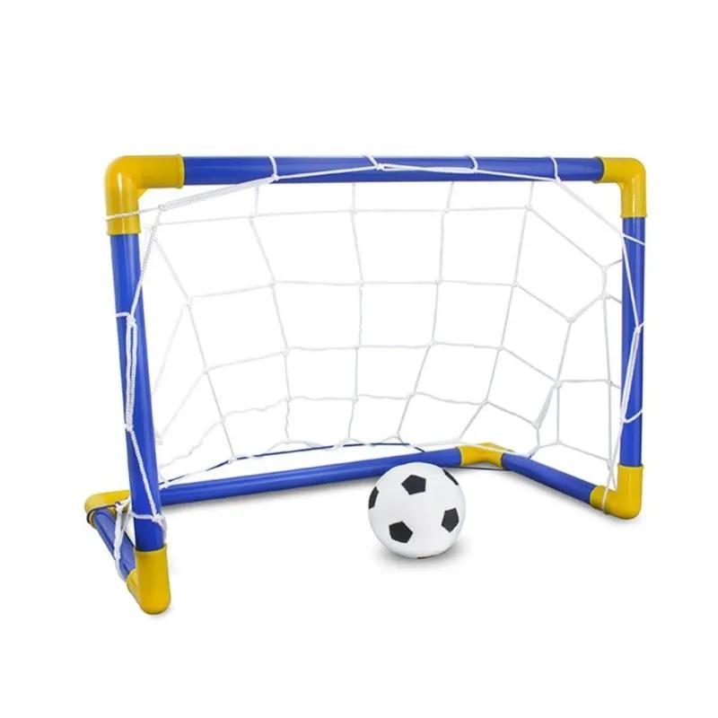 Mini Folding Kids Indoor/Outdoor Durable Football Training Sport Play Games Kit Portable Soccer Ball Net Goal Set Children Gift