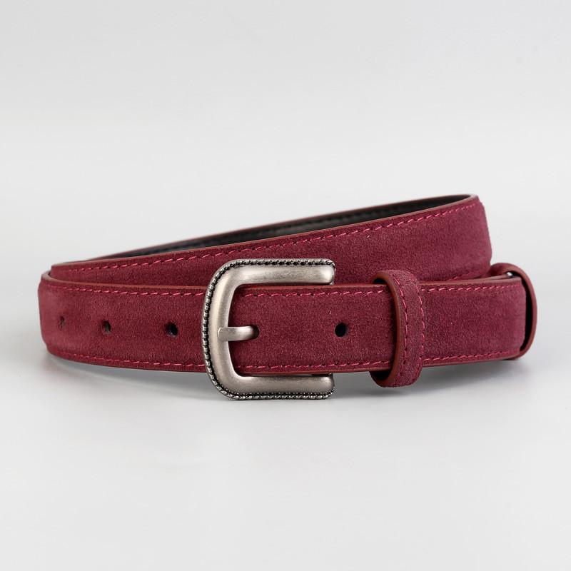 

Leather Belt Women Cowhide Casual Dress Belt For Work And Daily Wear Angora Red