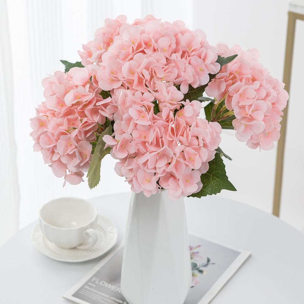1pc Artificial Flowers Silk Hydrangea Bride Bouquets Wedding Home Festival Decorations Ornament Vase Plants Arrangements Diy Box