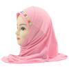 Easy To Wear Girls Instant Hijab Scarf Muslim Hijabs Handmade Flower Amira Lovely Flower Headscarf Turban for 2-6 Years Kids