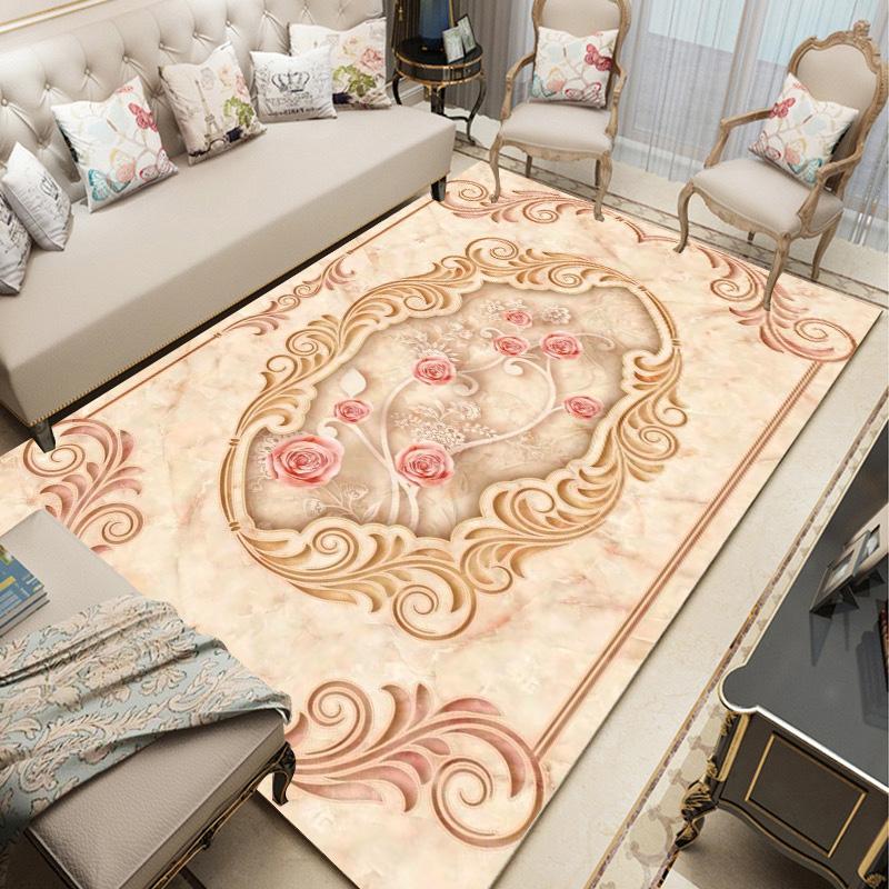 Pink Luxury Soft Carpets for Living Room Large Area Rugs Non-slip Easy Washable Floor Mat Bedroom Decor