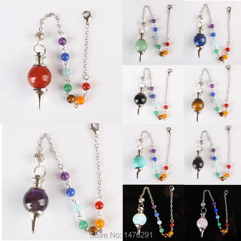 European & American Style Crystal Agate White Cone Pendant