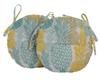 Vargottam Indoor Outdoor Round Bistro Chair Cushions Block Print 15-Inch Bistro Chair Pads Waterproof Seat Chair Cushion For Home