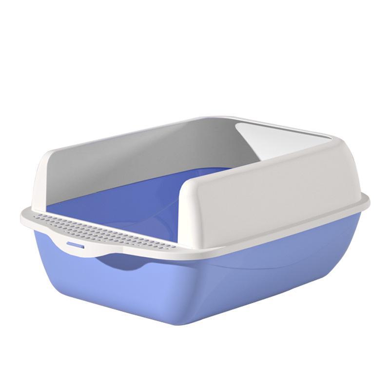 Large Semi-Enclosed Cat Litter Box with Anti-Splash Design and Shovel