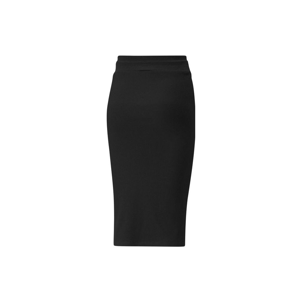 Puma Jednobarevná sukně midi se stahovací šňůrkou a bočním rozparkem s potiskem loga Dámské sukně Černá 533508-01