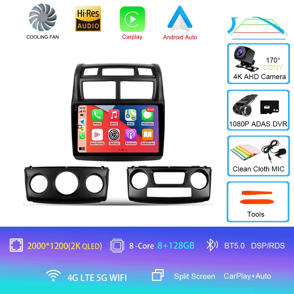 Car Radio Android 14 For Kia Sportage 2 2004 2005 2006 2007-2010 Navigation GPS Multimedia Video Player Stereo Wireless Carplay