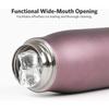 Wasserflasche mit tragbarem Deckel Thermos-Vakuum-isoliert Edelstahl Wiederverwendbar Auslaufsicher Vakuumflasche für Camping Trinkgeschirr