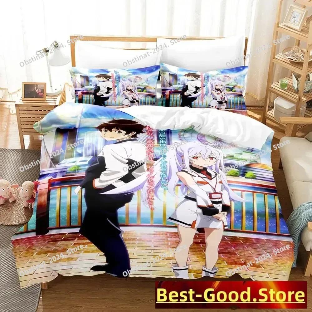 PLASTIC MEMORIES Bedding Set Printed Bed Set With Pillowcase Bed Duvet Cover Soft Single Double For Queen Super King Size