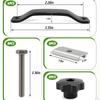 Rooftop Tent Mounting Hardware Kit Sturdy Replace Parts Fittings Black High Performance Simple
