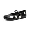 8293-2 niche polka dot pig's trotter split-toe shoes, Mary Jane flats, shallow ballet flats