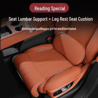 Universal Breathable Car Seat Cushion with Integrated Leg Rest for Driver and Passenger, Four Seasons Use